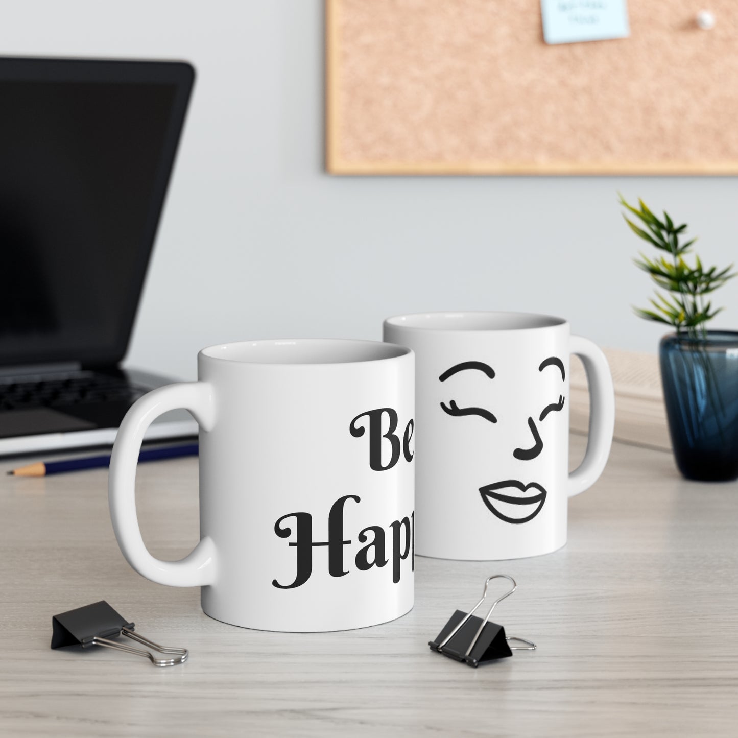 Be Happy Ceramic Mug 11oz