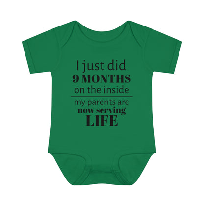 9 Months Infant Baby Rib Bodysuit