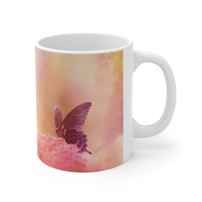 Purple Butterfly Ceramic Mug 11oz