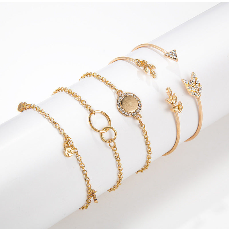 Arrow Leaf Bracelet Five Piece Bracelet