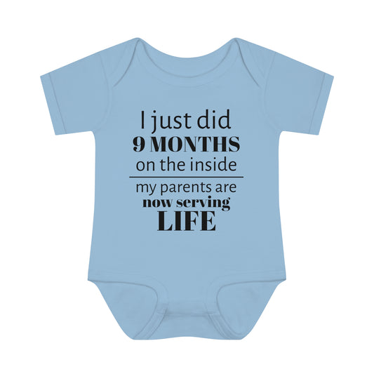 9 Months Infant Baby Rib Bodysuit