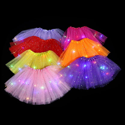 1pc, Glowing LED Princess Tutu Skirt