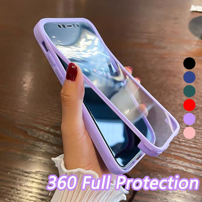 Full Body 360 Protector Cover Front + Back Phone Case For Samsung Galaxy A54 A14 4G 5G A34 5G Clear Acrylic Back Case