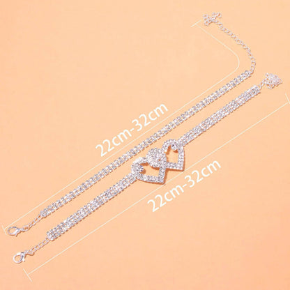 Double Heart Bracelet Anklet