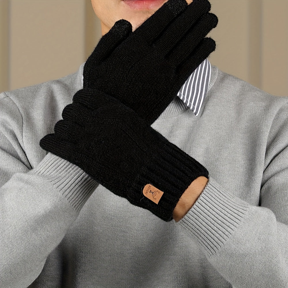 Winter Fleece Lined Warm Gloves For Women Men,  Anti-Slip Full Fingers Glove Thermal Warm Touch Screen Glove, Perfect For Cycling, Running, Driving, Hiking, Walking, Texting, Skiing And Daily Activities