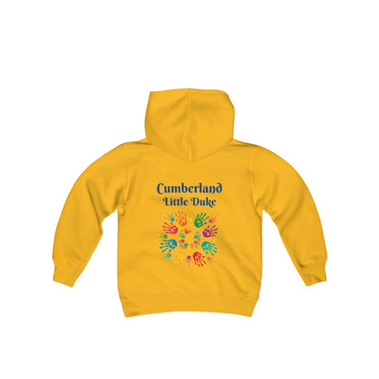 Front & Back Printed Cumberland Little Duke Youth Heavy Blend Hooded Sweatshirt