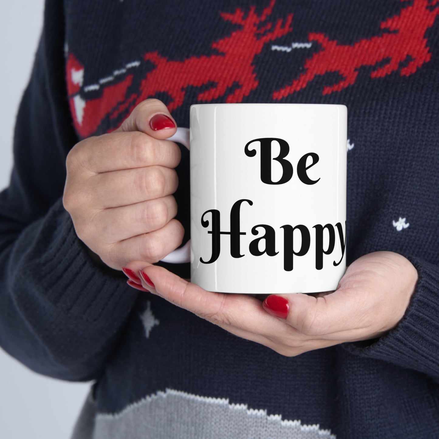 Be Happy Ceramic Mug 11oz