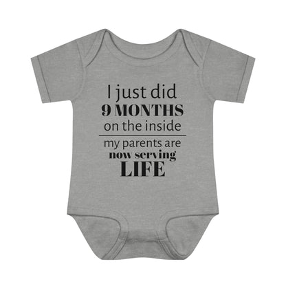 9 Months Infant Baby Rib Bodysuit