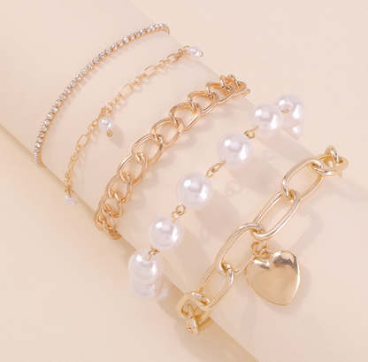 Thick chain alloy bracelet