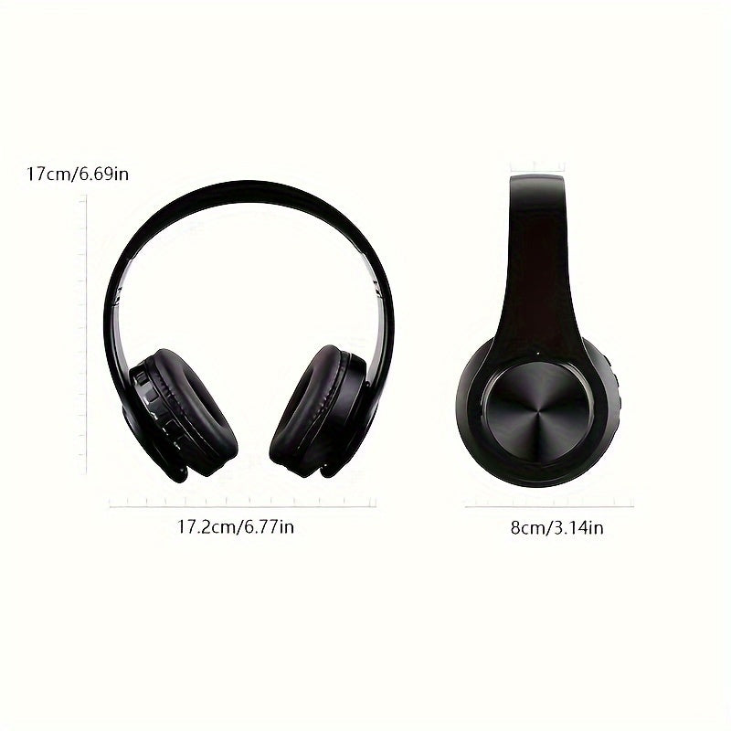 Light Emitting Wireless Headphones, Colorful LED Lights, Comfort Over Ear Foldable Headset with Built-in Microphone, FM, SD Card Slot, Wired for School/Tablet Computer/PC/TV/Cellphones/Travel