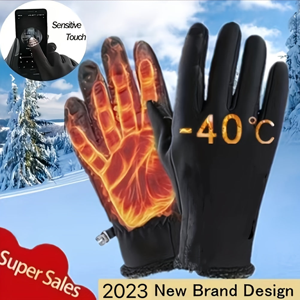 1pair Winter Gloves: Waterproof, Thermal, Touchscreen, Windproof - Keep Hands Warm And Dry In Cold Weather , Ideal choice for Gifts