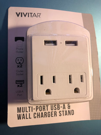 Vivitar Multi-Port USB -A & Wall Charger Stand