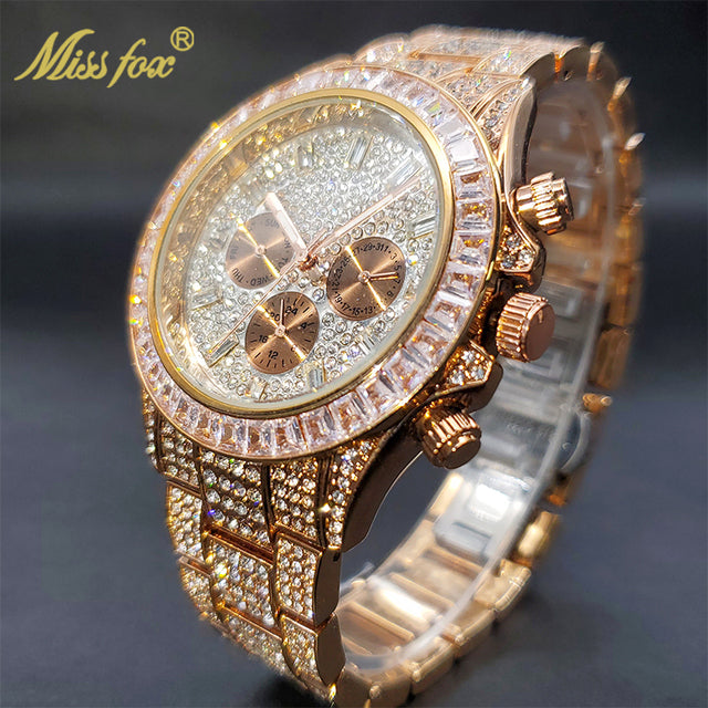 Luxury Gold Waterproof Stainless Steel Watch