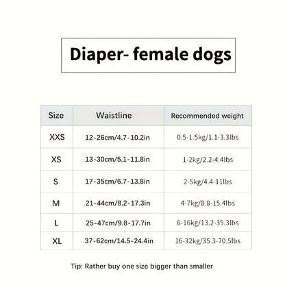 Leak-Proof Dog Diapers, Disposable Physiological Pants For Male & Female Dogs Pet Supplies