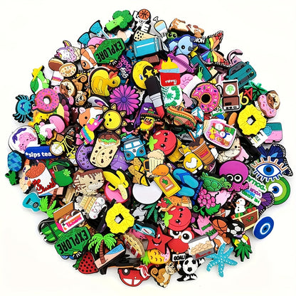 5/10/20/30/40/50/75/100/150/200/300/400 PCS Kawaii Cartoon Shoes Charms For Clogs Sandals Decoration, Shoes DIY Accessories For Women & Men