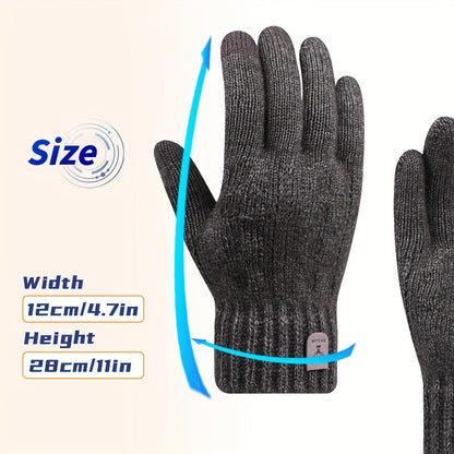 Winter Fleece Lined Warm Gloves For Women Men,  Anti-Slip Full Fingers Glove Thermal Warm Touch Screen Glove, Perfect For Cycling, Running, Driving, Hiking, Walking, Texting, Skiing And Daily Activities