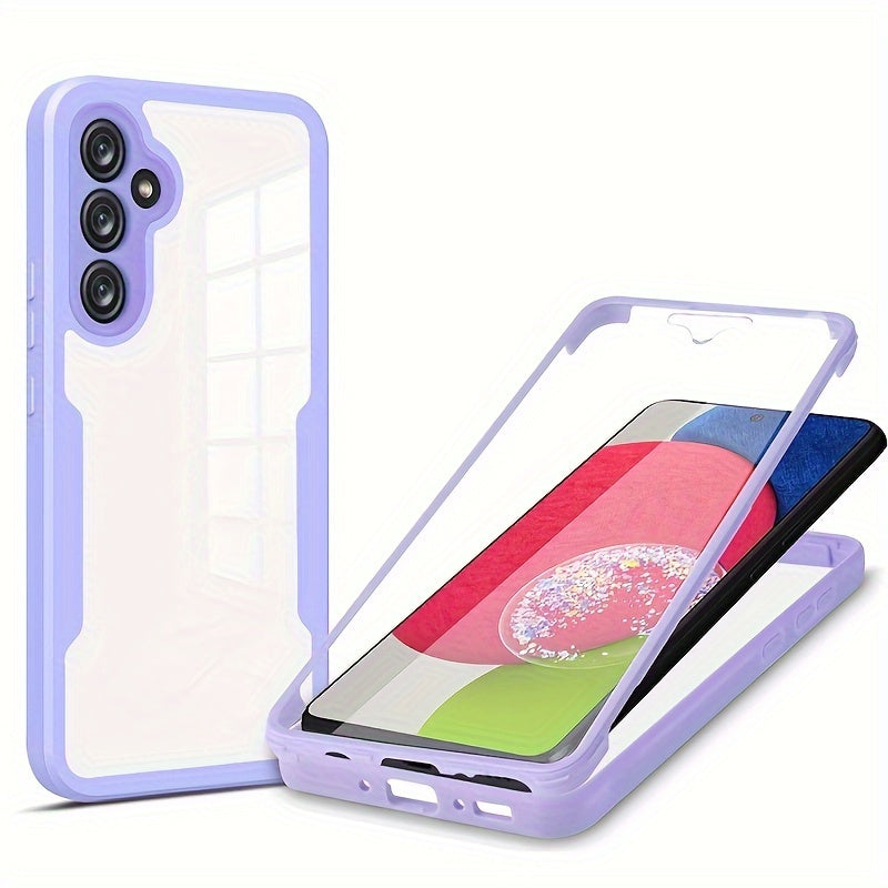 Full Body 360 Protector Cover Front + Back Phone Case For Samsung Galaxy A54 A14 4G 5G A34 5G Clear Acrylic Back Case