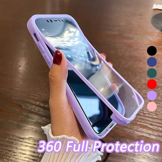 Full Body 360 Protector Cover Front + Back Phone Case For Samsung Galaxy A54 A14 4G 5G A34 5G Clear Acrylic Back Case