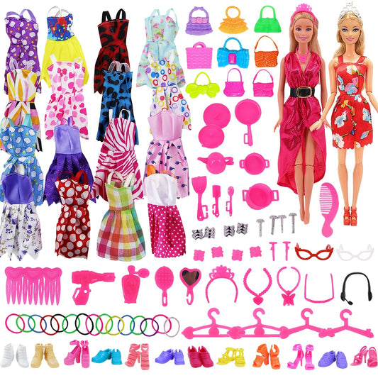 68pcs Princess Doll Accessories Set