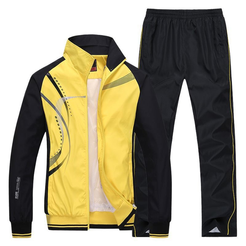 Men Sportswear New Spring Autumn Tracksuit 2 Piece Sets Sports Sweatsuit