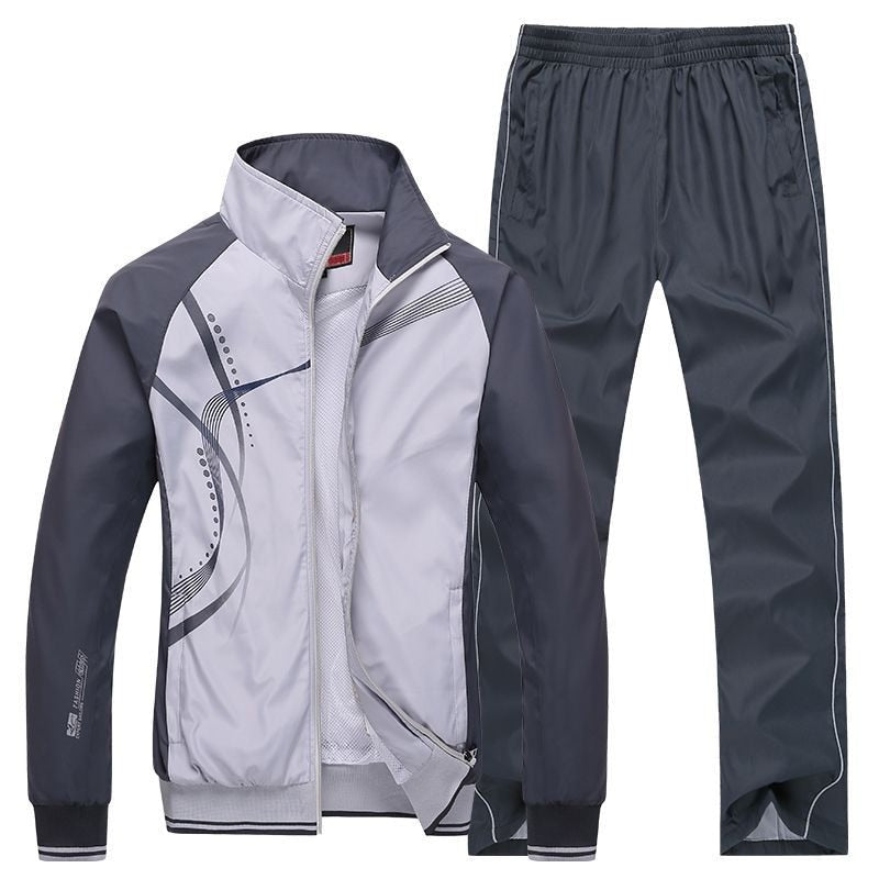 Men Sportswear New Spring Autumn Tracksuit 2 Piece Sets Sports Sweatsuit