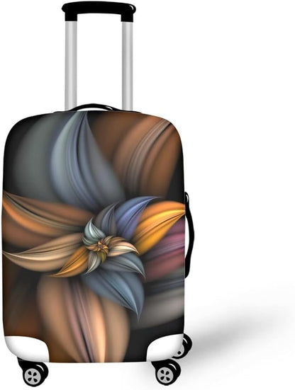 Flashideas 3D Dazzling Flower Travel Suitcase Protective Cover Set for 18''-32'' Luggage Case Cool Travel Accessories Elastic Luggage Dust Cover for Women Luggage Makers Covers Wraps Ideal Gifts