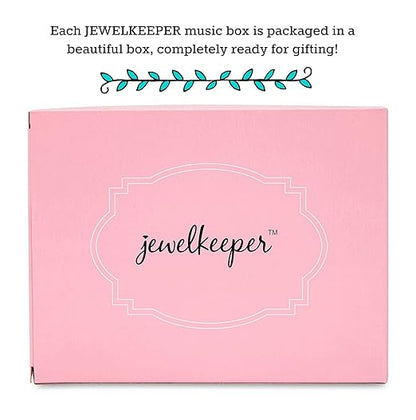 Jewelkeeper Girl's Musical Jewelry Storage Box with Spinning Ballerina, Pink Design, Swan Lake Tune