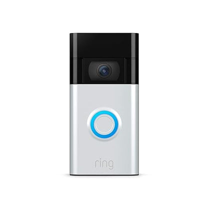 Ring Video Doorbell - 1080p HD video, live notifications when away from home, simple setup, privacy controls | Satin Nickel