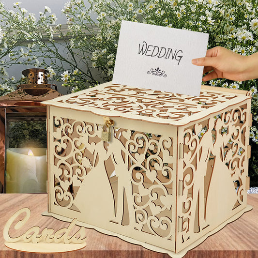 Wooden Wedding Gifts Card Boxes