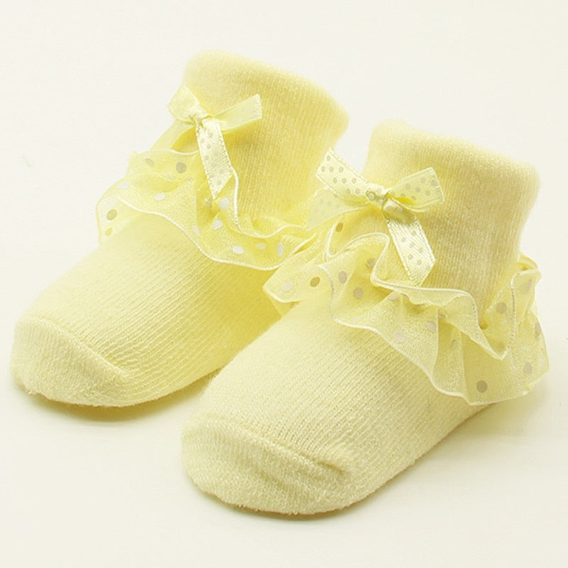 Lawadka One Size Baby Girls Ruffle Socks 0-12 Months