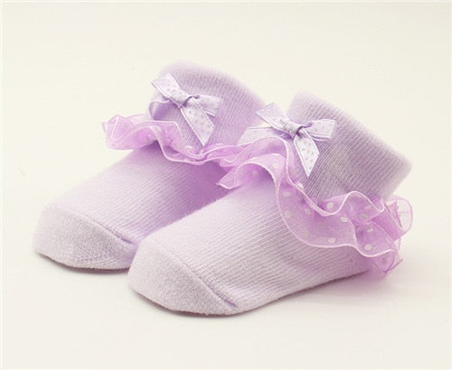 Lawadka One Size Baby Girls Ruffle Socks 0-12 Months