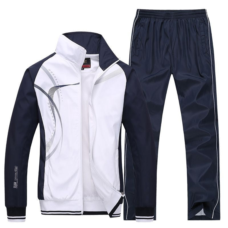 Men Sportswear New Spring Autumn Tracksuit 2 Piece Sets Sports Sweatsuit