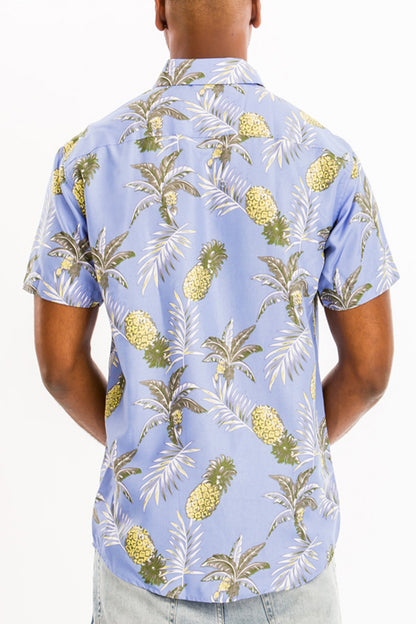 Digital Print Hawaiian Short Sleeve Shirt