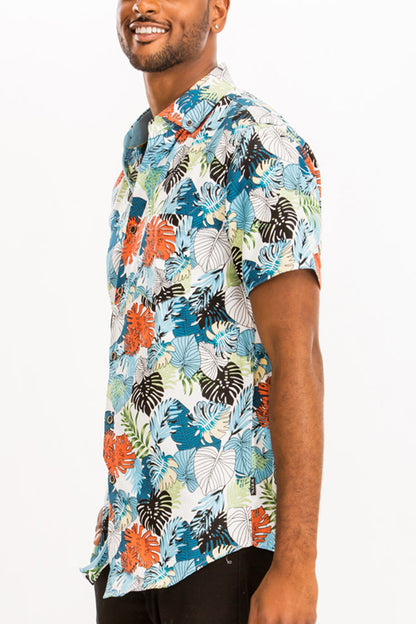 Digital Print Hawaiian Short Sleeve Shirt