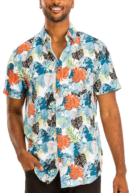 Digital Print Hawaiian Short Sleeve Shirt