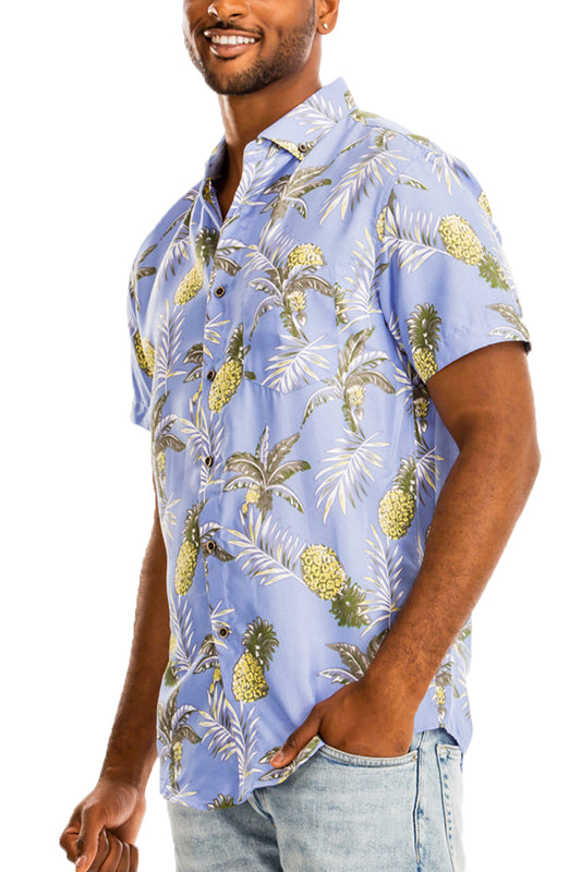 Digital Print Hawaiian Short Sleeve Shirt